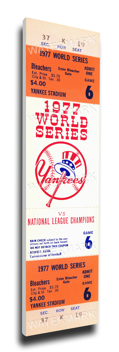 1977 New York Yankees World Series Mega Ticket