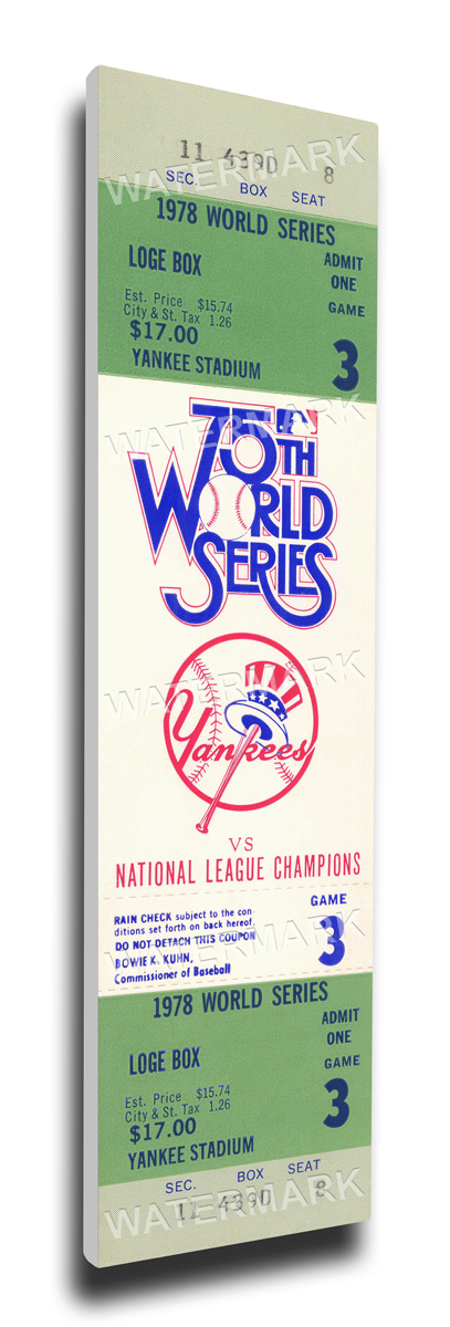 1978 New York Yankees World Series Mega Ticket