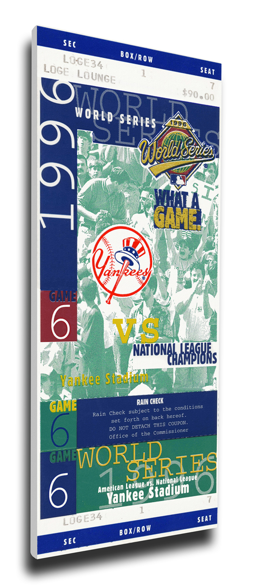 1996 New York Yankees World Series Mega Ticket