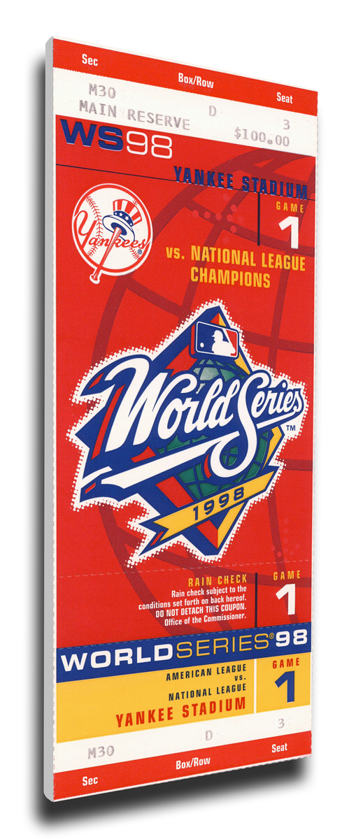 1998 New York Yankees World Series Mega Ticket