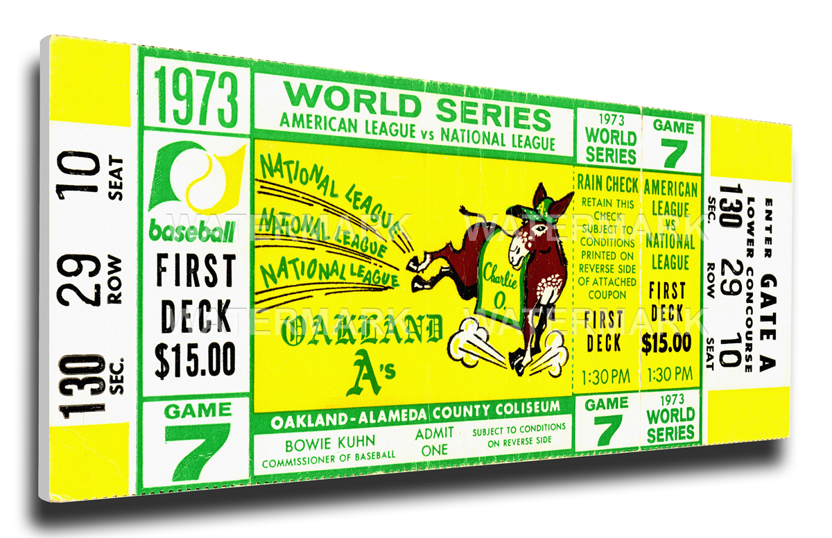 1973 Oakland Athletics World Series Mega Ticket