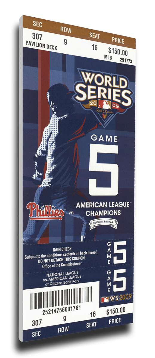 2009 Philadelphia Phillies World Series Mega Ticket