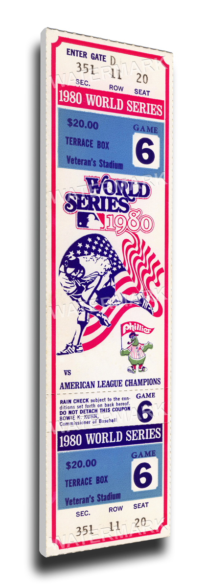 1980 Philadelphia Phillies World Series Mega Ticket