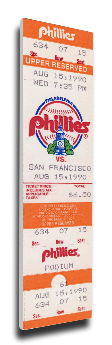 Terry Mulholland Philadelphia Phillies No-Hitter Mega Ticket