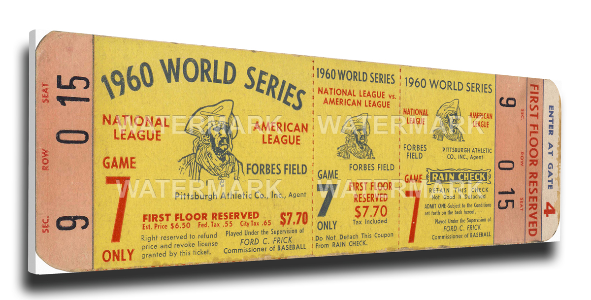 1960 Pittsburgh Pirates World Series Mega Ticket
