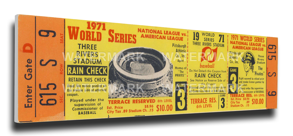 1971 Pittsburgh Pirates World Series Mega Ticket