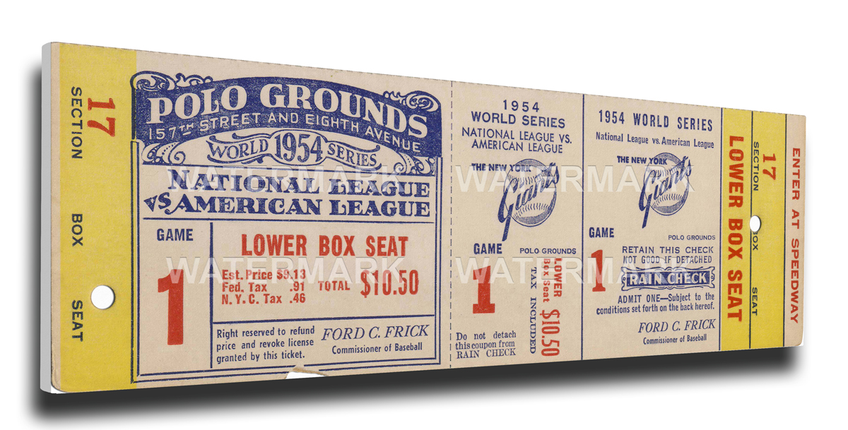 1954 New York Giants World Series Mega Ticket