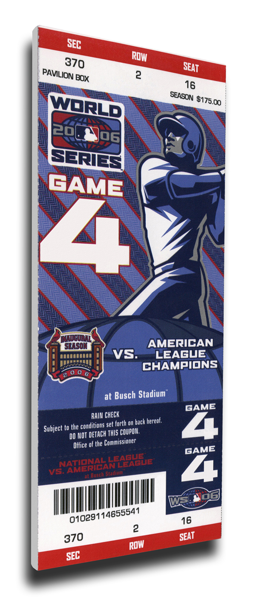 2006 St. Louis Cardinals World Series Mega Ticket