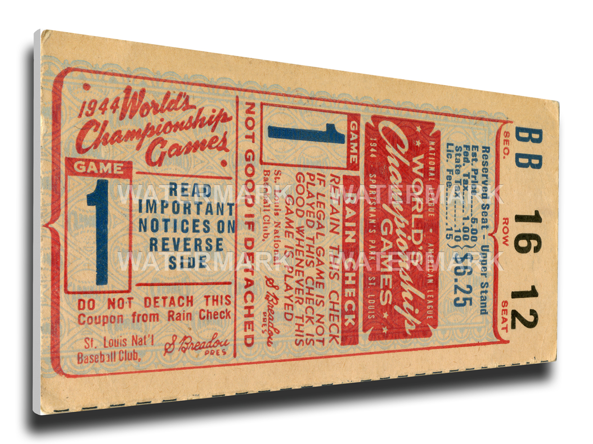 1944 St. Louis Cardinals World Series Mega Ticket