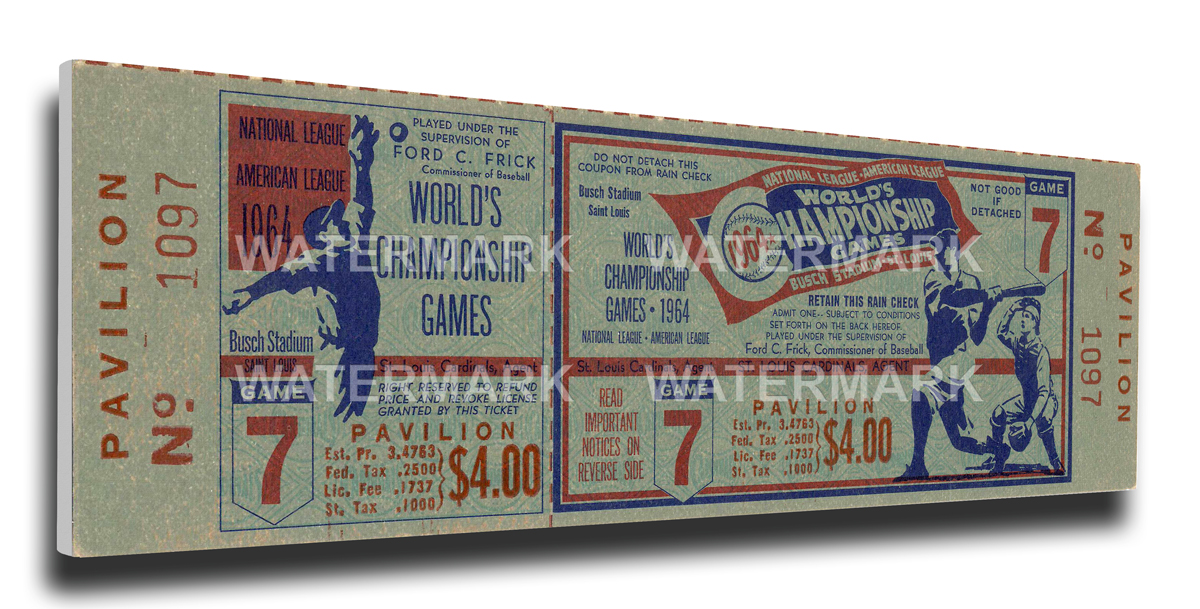 1964 St. Louis Cardinals World Series Mega Ticket