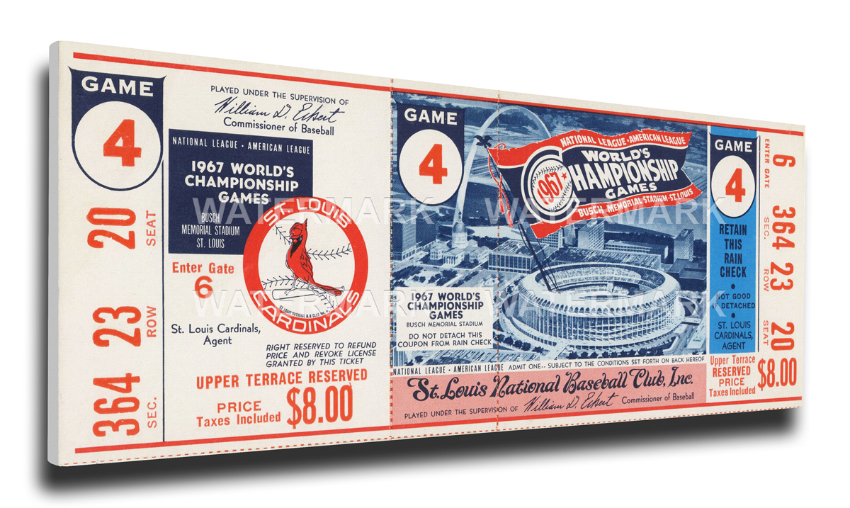 1967 St. Louis Cardinals World Series Mega Ticket