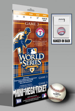 Texas Rangers 2010 World Series Mini-Mega Ticket