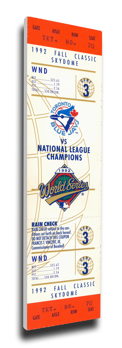 1992 Toronto Blue Jays World Series Mega Ticket