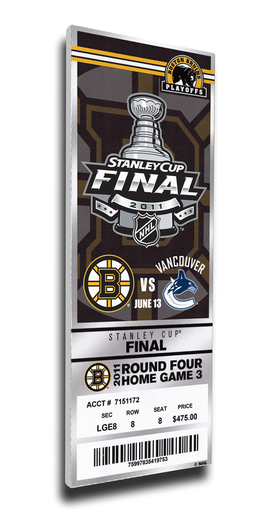 Boston Bruins 2011 Stanley Cup Commemorative Mega Ticket