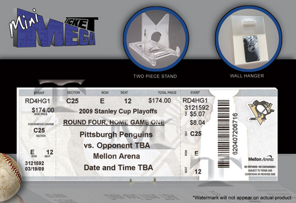 Pittsburgh Penguins 2009 Stanley Cup Champions Mini-Mega Ticket
