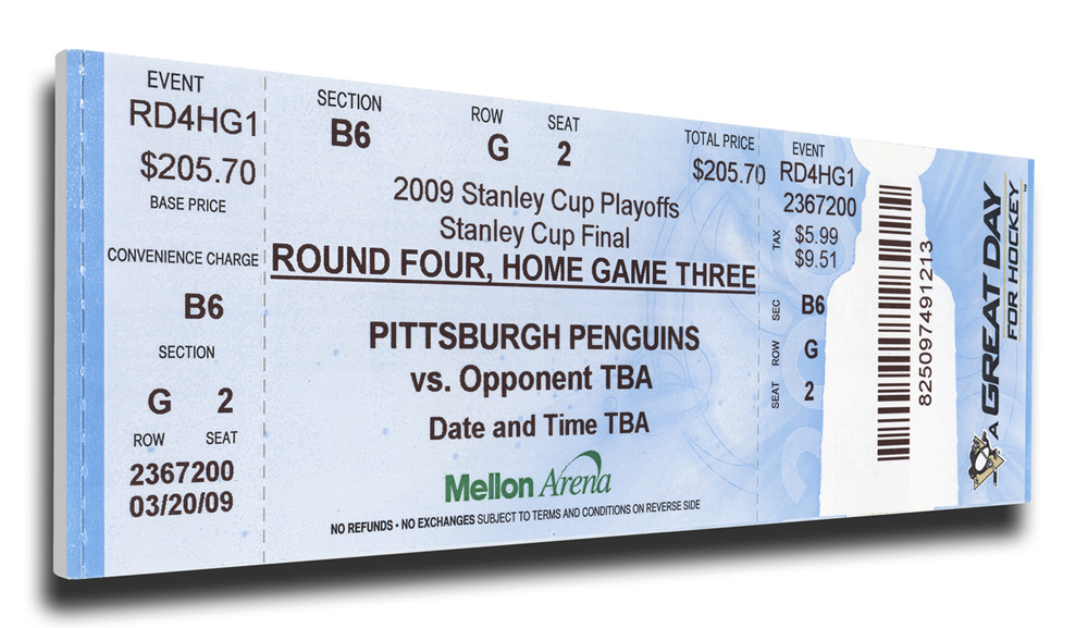 Pittsburgh Penguins 2009 Stanley Cup Champions Mega Ticket