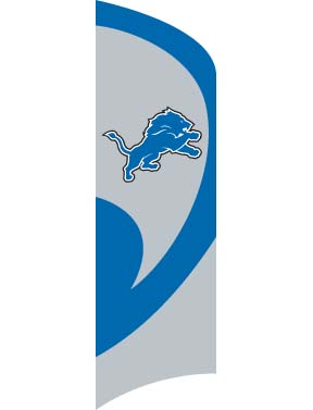 Detroit Lions NFL Tall Team Flag with Pole