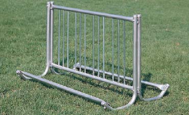 8' Long Modern Double Sided Bike Rack - Powder Coated Frame