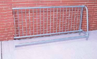 5' Long Add On Surface Mounted Traditional Single Sided Bike Rack - Powder Coated Frame