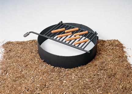 7" High Fire Ring with Grate (300 Square Cooking Inches)
