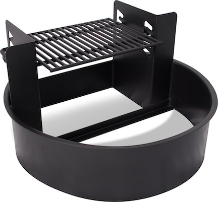 Handicap Accessible Height Adjustable Fire Ring and Grill (300 Square Cooking Inches)