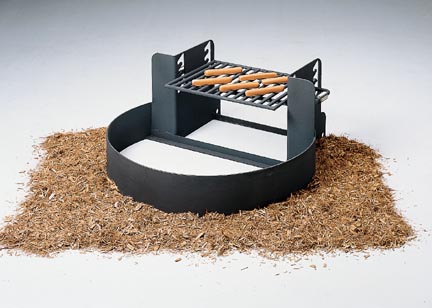 9" High Fire Ring and Grill with Adjustable Grate (300 Square Cooking Inches)