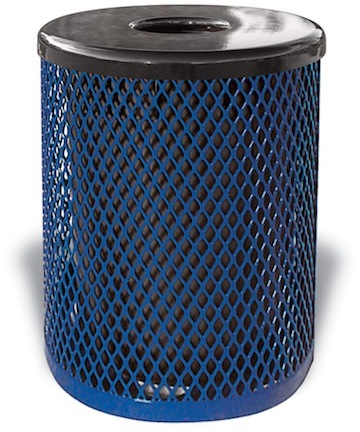 32 Gallon Vinyl Clad Expanded Steel Trash Receptacle