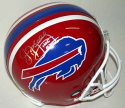 Jim Kelly Autographed Buffalo Bills Riddell Full Size Replica Helmet with "HOF 02" Inscription