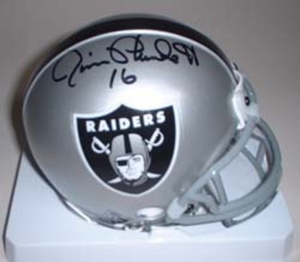 Jim Plunkett Autographed Oakland Raiders Riddell Mini Helmet