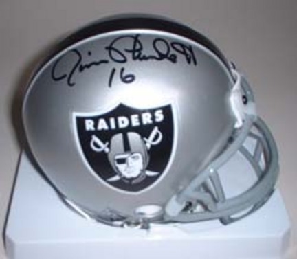 Jim Plunkett Autographed Oakland Raiders Riddell Mini Helmet