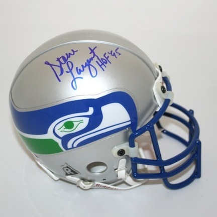 Steve Largent Autographed Seattle Seahawks Riddell Authentic Mini Helmet with "HOF 95" Inscription