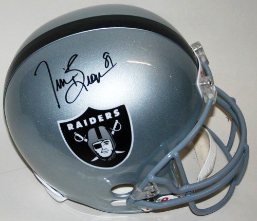 Tim Brown Autographed Oakland Raiders Riddell Full Size Replica Helmet