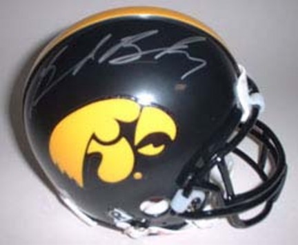 Brad Banks Autographed Iowa Hawkeyes Riddell Mini Helmet
