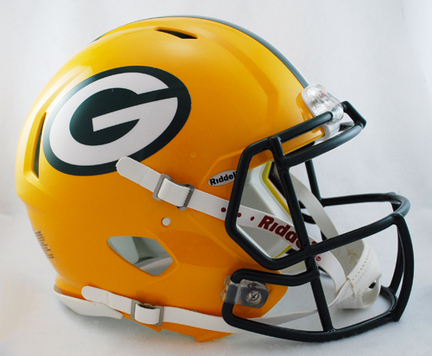 Green Bay Packers NFL Authentic Speed Revolution Full Size Helmet from Riddell