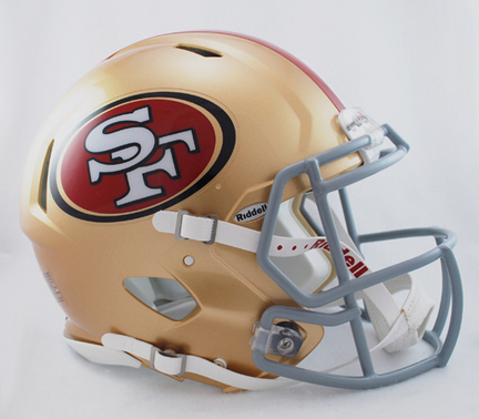 San Francisco 49ers NFL Authentic Speed Revolution Full Size Helmet from Riddell