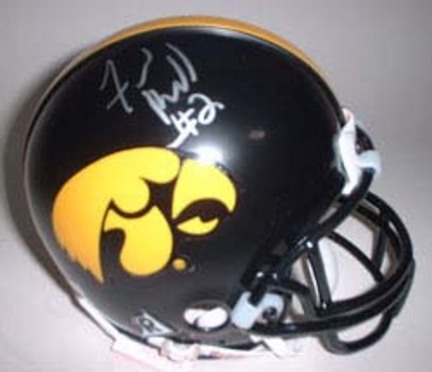Fred Russell Autographed Iowa Hawkeyes Riddell Mini Helmet