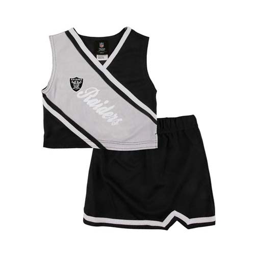 Reebok Two Piece Oakland Raiders NFL Cheerleader Uniform Set (Size 4 to 6X)