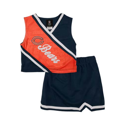 Reebok Two Piece Chicago Bears NFL Cheerleader Uniform Set (Size 4 to 6X)