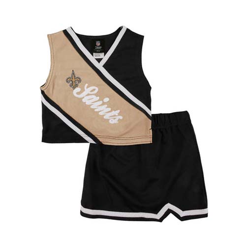 Reebok Two Piece New Orleans Saints NFL Cheerleader Uniform Set (Size 2T to 4T)