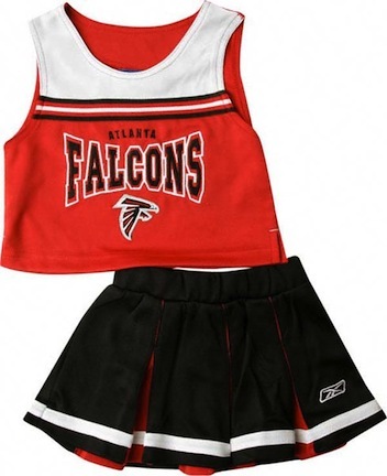 Reebok Two Piece Atlanta Falcons NFL Cheerleader Uniform Set (Size 4 to 6X)