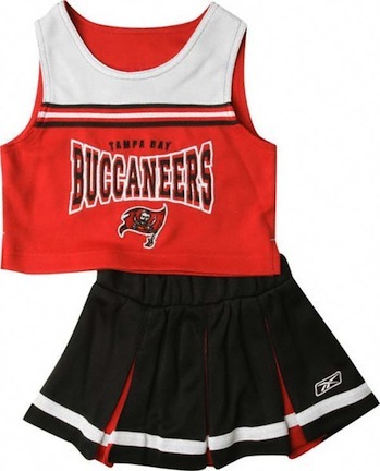 Reebok Two Piece Tampa Bay Buccaneers NFL Cheerleader Uniform Set (Size 4 to 6X)