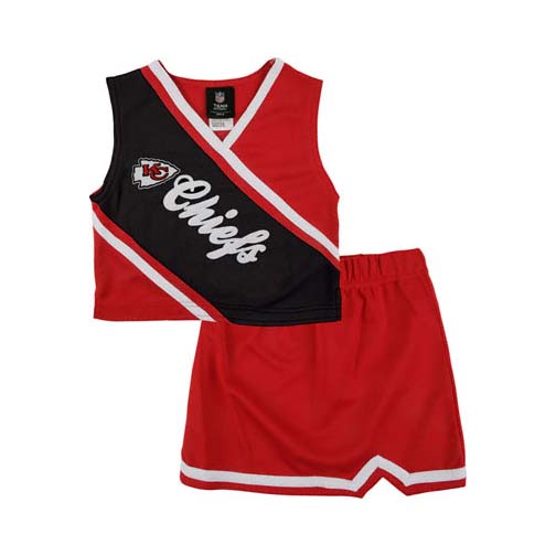 Reebok Two Piece Kansas City Chiefs NFL Cheerleader Uniform Set (Size 4 to 6X)
