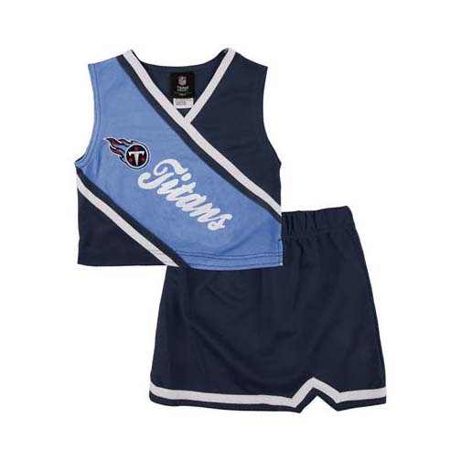 Reebok Two Piece Tennessee Titans NFL Cheerleader Uniform Set (Size 4 to 6X)