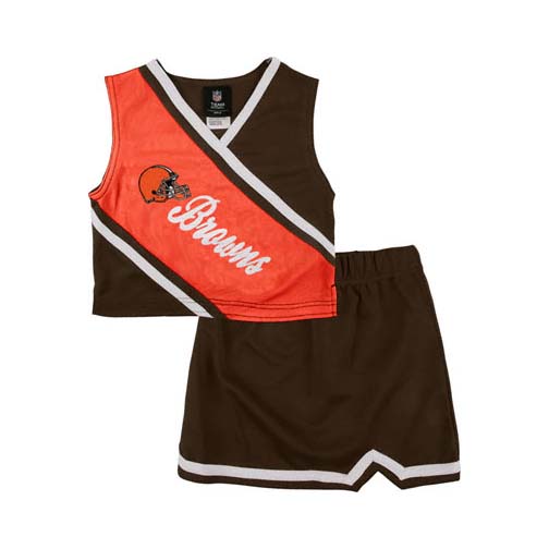 Reebok Two Piece Cleveland Browns NFL Cheerleader Uniform Set (Size 4 to 6X)