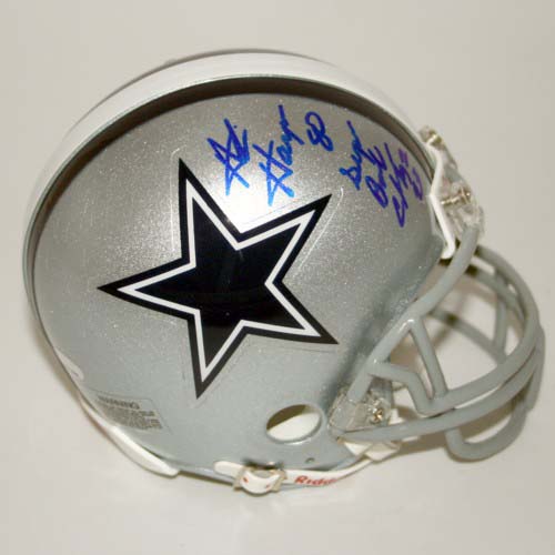 Alvin Harper Autographed Dallas Cowboys Riddell Mini Helmet with "SB Champs 92, 93" Inscription