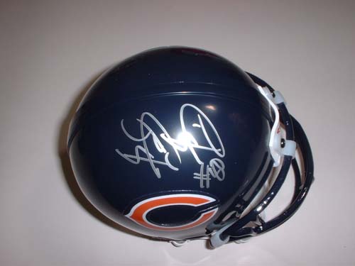 Bernard Berrian Autographed Chicago Bears Riddell Mini Helmet