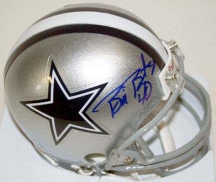 Bill Bates Autographed Dallas Cowboys Riddell Mini Helmet