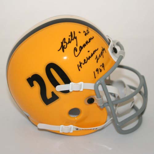 Billy Cannon Autographed Louisiana State (LSU) Tigers Schutt Throwback Mini Helmet with "Heisman Trophy 1959" 