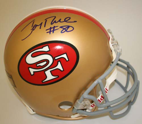 Jerry Rice Autographed San Francisco 49ers Riddell Full Size Authentic Helmet