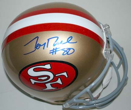 Jerry Rice Autographed San Francisco 49ers Riddell Full Size Replica Helmet